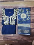 2LATEST ROMAN SILK EMBROIDERY WORK TOP BOTTOM WITH DUOATTA FESTIVE WEAR WHOLESALE PRICE ETHNIC GARMENT (8)
