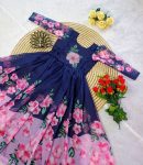 2LATEST SOFT ORGANZA DIGITAL PRINTED ONE PIECE CASUAL WEAR WHOLESALE PRICE ETHNIC GARMENT (20)