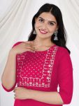 2NEW ARRIVAL ART SILK EMBROIDERY WORK KURTI FESTIVE WEAR WHOLESALE PRICE ETHNIC GARMENT (13)