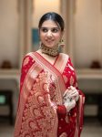 2NEW ARRIVAL BANARASI SOFT SILK WEAVING WORK SAREE WITH UNSTITCHED BLOUSE PARTY WEAR WHOLESALE PRICE ETHNIC GARMENT (45)