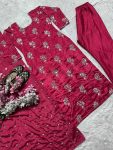 2NEW ARRIVAL CHINON EMBROIDERY SEQUENCE WITH MOTI WORK LACE BORDER TOP BOTTOM WITH DUPATTA FESTIVE WEAR WHOLESALE PRICE ETHNIC GARMENT (8)