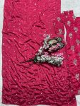 2NEW ARRIVAL CHINON EMBROIDERY SEQUENCE WITH MOTI WORK LACE BORDER TOP BOTTOM WITH DUPATTA FESTIVE WEAR WHOLESALE PRICE ETHNIC GARMENT (8)