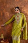 2NEW ARRIVAL CHINON SILK EMBROIDERY SEQUENCE CODING DORI WITH FANCY LATKAN AND TASSLES FESTIVE WEAR WHOLESALE PRICE ETHNIC GARMENT (8)