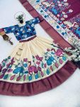 2NEW ARRIVAL DOLA SILK KALAMKARI PRINT ZARI BORDER WORK KID’S LEHENGA CHOLI WITH DUPATTA FESTIVE WEAR WHOLESALE PRICE ETHNIC GARMENT (13)