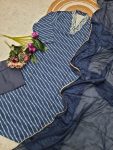 2NEW ARRIVAL MUSLIN SEQUENCE EMBROIDERY WORK TOP BOTTOM WITH DUPATTA FESTIVE WEAR WHOLESALE PRICE ETHNIC GARMENT (15)