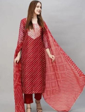 NEW ARRIVAL RAYON SLUB EMBROIDERY SEQUENCE WORK TOP BOTTOM WITH DUPATTA MAROON