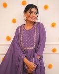 2NEW ARRIVAL RAYON SLUB EMBROIDERY WORK TOP BOTTOM WITH DUPATTA FESTIVE WEAR WHOLESALE PRICE ETHNIC GARMENT (7)