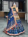 2RICH LOOK ART SILK PRINTED WITH GOTA PATTI WORK ON KALI LEHENGA CHOLI WITH DUPATTA FESTIVE WEAR WHOLESALE PRICE ETHNIC GARMENT (4)