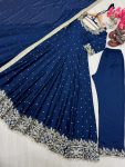 2TRENDING VICHITRA SILK EMBROIDERY SEQUENCE WORK GOWN BOTTOM WITH DUPATTA FESTIVE WEAR WHOLESALE PRICE ETHNIC GARMENT (8)