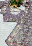 3FANCY BUTTERFLY NET EMBROIDERY MULTI THREAD CHAIN STITCH WORK SAREE WITH UNSTITCHED BLOUSE PARTY WEAR WHOLESALE PRICE ETHNIC GARMENT (29)