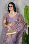 3FANCY BUTTERFLY NET EMBROIDERY MULTI THREAD CHAIN STITCH WORK SAREE WITH UNSTITCHED BLOUSE PARTY WEAR WHOLESALE PRICE ETHNIC GARMENT (29)