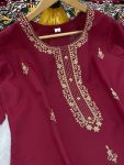 3FANCY COTTON BLEND EMBROIDERY WORK TOP BOTTOM WITH DUPATTA FESTIVE WEAR WHOLESALE PRICE ETHNIC GARMENT (14)
