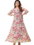 LATEST GEORGETTE DIGITAL PRINTED GOWN  PINK