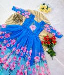 3LATEST SOFT ORGANZA DIGITAL PRINTED ONE PIECE CASUAL WEAR WHOLESALE PRICE ETHNIC GARMENT (18)