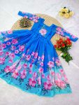 3LATEST SOFT ORGANZA DIGITAL PRINTED ONE PIECE CASUAL WEAR WHOLESALE PRICE ETHNIC GARMENT (18)