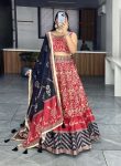 3RICH LOOK ART SILK PRINTED WITH GOTA PATTI WORK ON KALI LEHENGA CHOLI WITH DUPATTA FESTIVE WEAR WHOLESALE PRICE ETHNIC GARMENT (11)