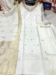 4DESIGNER BANANA SILK ZARI AND JACQUARD WORK WITH LINING WORK TOP BOTTOM WITH DUPATTA FESTIVE WEAR WHOLESALE PRICE ETHNIC GARMENT (12)