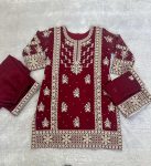 4DESIGNER GEORGETTE CHAIN WITH RIVET WORK TOP BOTTOM WITH DUPATTA FESTIVE WEAR WHOLESALE PRICE ETHNIC GARMENT (18)
