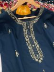 4FANCY COTTON BLEND EMBROIDERY WORK TOP BOTTOM WITH DUPATTA FESTIVE WEAR WHOLESALE PRICE ETHNIC GARMENT (22)