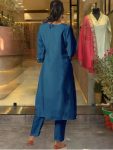 4FANCY COTTON BLEND EMBROIDERY WORK TOP BOTTOM WITH DUPATTA FESTIVE WEAR WHOLESALE PRICE ETHNIC GARMENT (22)