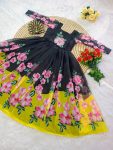 4LATEST SOFT ORGANZA DIGITAL PRINTED ONE PIECE CASUAL WEAR WHOLESALE PRICE ETHNIC GARMENT (15)