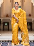 4NEW ARRIVAL BANARASI SOFT SILK WEAVING WORK SAREE WITH UNSTITCHED BLOUSE PARTY WEAR WHOLESALE PRICE ETHNIC GARMENT (9)