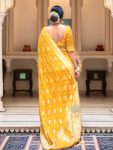 4NEW ARRIVAL BANARASI SOFT SILK WEAVING WORK SAREE WITH UNSTITCHED BLOUSE PARTY WEAR WHOLESALE PRICE ETHNIC GARMENT (9)