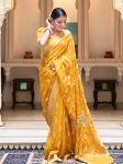 4NEW ARRIVAL BANARASI SOFT SILK WEAVING WORK SAREE WITH UNSTITCHED BLOUSE PARTY WEAR WHOLESALE PRICE ETHNIC GARMENT (9)
