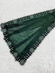 4NEW ARRIVAL SATIN CHIFFON ZARKHAN AND MOTI FLOWERS BORDER WORK SAREE WITH UNSTITCHED BLOUSE FESTIVE WEAR WHOLESALE PRICE ETHNIC GARMENT (12)