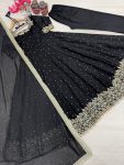 4TRENDING VICHITRA SILK EMBROIDERY SEQUENCE WORK GOWN BOTTOM WITH DUPATTA FESTIVE WEAR WHOLESALE PRICE ETHNIC GARMENT (12)