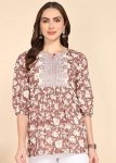 5LATEST COTTON DIGITAL PRINTED WITH EMBROIDERY WORK TOP CASUAL WEAR WHOLESALE PRICE ETHNIC GARMENT (12)