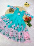 5LATEST SOFT ORGANZA DIGITAL PRINTED ONE PIECE CASUAL WEAR WHOLESALE PRICE ETHNIC GARMENT (26)