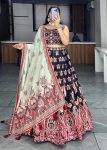 5RICH LOOK ART SILK PRINTED WITH GOTA PATTI WORK ON KALI LEHENGA CHOLI WITH DUPATTA FESTIVE WEAR WHOLESALE PRICE ETHNIC GARMENT (17)