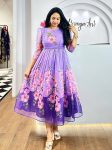 6LATEST SOFT ORGANZA DIGITAL PRINTED ONE PIECE CASUAL WEAR WHOLESALE PRICE ETHNIC GARMENT (7)