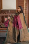 ATTRACTIVE BANARASI SILK WEAVING WORK SAREE WITH UNSTITCHED BLOUSE PARTY WEAR WHOLESALE PRICE ETHNIC GARMENT (13)