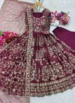 ATTRACTIVE CHINON EMBROIDERY SEQUENCE WORK GOWN BOTTOM WITH DUPATTA PARTY WEAR WHOLESALE PRICE ETHNIC GARMENT (4)