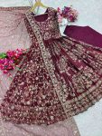 ATTRACTIVE CHINON EMBROIDERY SEQUENCE WORK GOWN BOTTOM WITH DUPATTA PARTY WEAR WHOLESALE PRICE ETHNIC GARMENT (4)