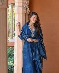 ATTRACTIVE RAYON SEQUENCE CODING EMBROIDERY WORK TOP BOTTOM WITH DUPATTA PARTY WEAR WHOLESALE PRICE ETHNIC GARMENT (5)