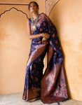 DESIGNER BANARASI SILK GOLD WEAVING WORK SAREE WITH UNSTITCHED BLOUSE FESTIVE WEAR WHOLESALE PRICE ETHNIC GARMENT (5)