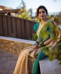 DESIGNER BANARASI SILK GOLD WEAVING WORK SAREE WITH UNSTITCHED BLOUSE FESTIVE WEAR WHOLESALE PRICE ETHNIC GARMENT (6)