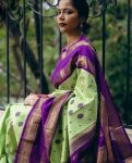 DESIGNER BANARASI SILK GOLD WEAVING WORK SAREE WITH UNSTITCHED BLOUSE WEDDING WEAR WHOLESALE PRICE ETHNIC GARMENT (1)
