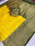 DESIGNER BANARASI SILK WEAVING WORK SAREE WITH UNSTITCHED BLOUSE FESTIVE WEAR WHOLESALE PRICE ETHNIC GARMENT (4)