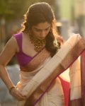 DESIGNER BANARASI SILK WEAVING WORK SAREE WITH UNSTITCHED BLOUSE PARTY WEAR WHOLESALE PRICE ETHNIC GARMENT (6)