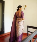 DESIGNER BANARASI SOFT SILK WEAVING WORK SAREE WITH UNSTITCHED BLOUSE PARTY WEAR WHOLESALE PRICE ETHNIC GARMENT (3)