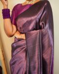 DESIGNER BANARASI SOFT SILK ZARI WEAVING WORK SAREE WITH UNSTITCHED BLOUSE PARTY WEAR WHOLESALE PRICE ETHNIC GARMENT (6)