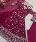 DESIGNER BLOOMING SEQUENCE AND THREAD EMBROIDERED WORK GOWN BOTTOM WITH DUPATTA FESTIVE WEAR WHOLESALE PRICE ETHNIC GARMENT (3)