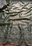 DESIGNER BURBERRY SILK THREAD WITH SEQUENCE WORK SAREE WITH UNSTITCHED BLOUSE PARTY WEAR WHOLESALE PRICE ETHNIC GARMENT (9)