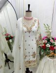 DESIGNER CHINON EMBROIDERY CODING SEQUENCE WORK TOP PALAZZO WITH DUPATTA FESTIVE WEAR WHOLESALE PRICE ETHNIC GARMENT (3)