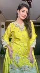 DESIGNER CHINON EMBROIDERY CODING SEQUENCE WORK TOP PALAZZO WITH DUPATTA PARTY WEAR WHOLESALE PRICE ETHNIC GARMENT (9)