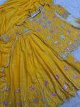 DESIGNER CHINON EMBROIDERY SEQUENCE THREAD WORK TOP PALAZZO WITH DUPATTA PARTY WEAR WHOLESALE PRICE ETHNIC GARMENT (2)